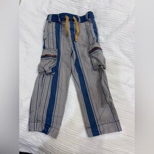 Matilda Jane Blue and Gray Striped Cargo Pants